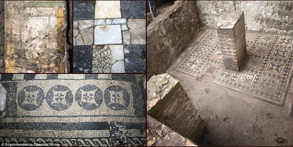 Archaeologists Discover Ancient Roman Empire Artifacts Including Mosaics and Secret Service Housing in Subway Renovation