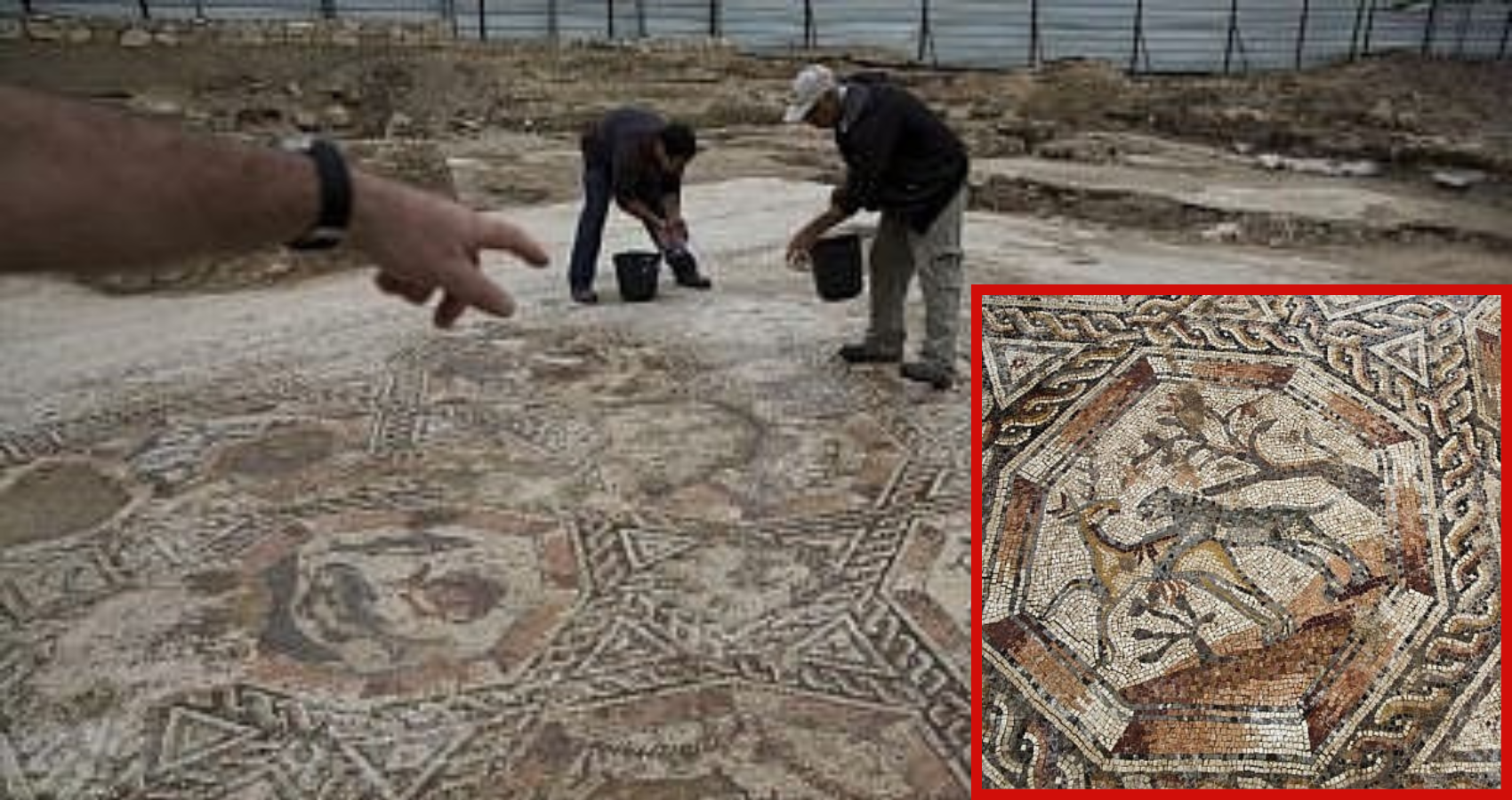 Israel uncovers Roman mosaic as it builds visitors’ center for earlier find