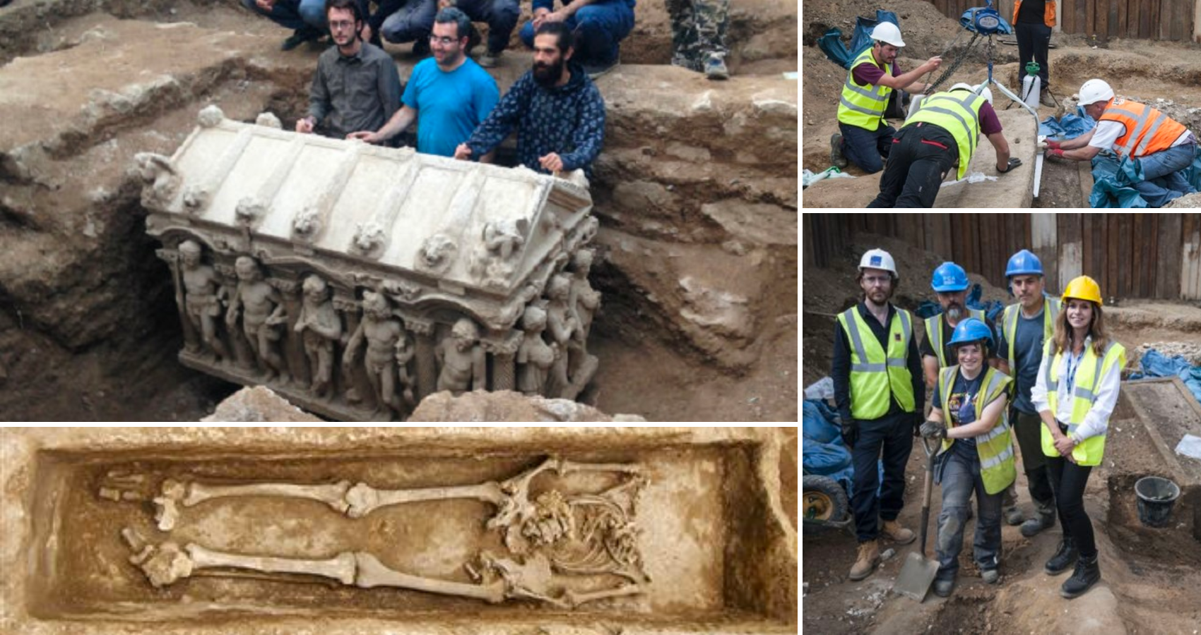 Ancient Roman sarcophagus found at London building site