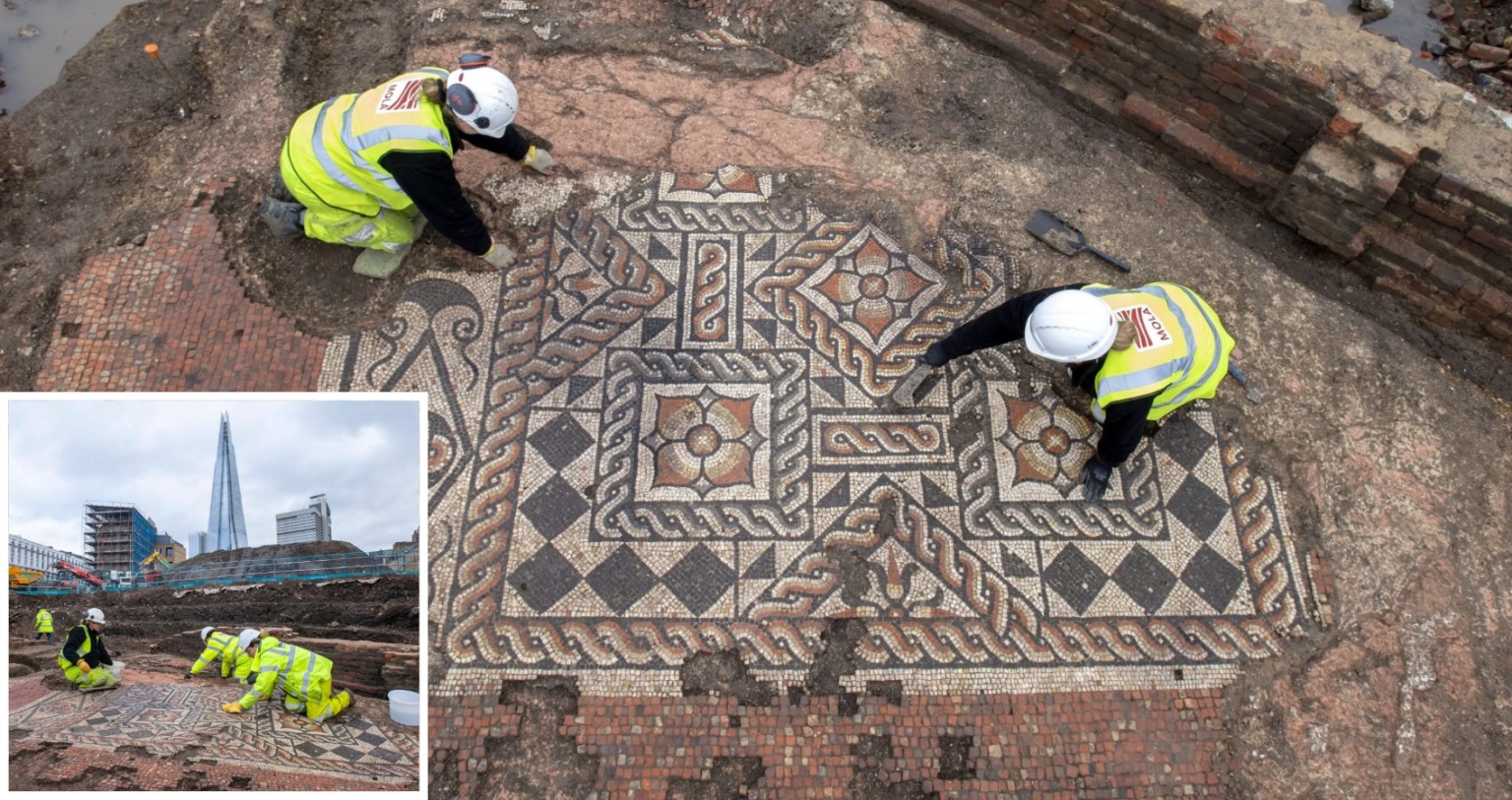 Digging in the Shadows of London’s Shard, Archaeologists Discovered a ‘Once-in-a-Lifetime Find’: a Shockingly Intact Roman Mosaic