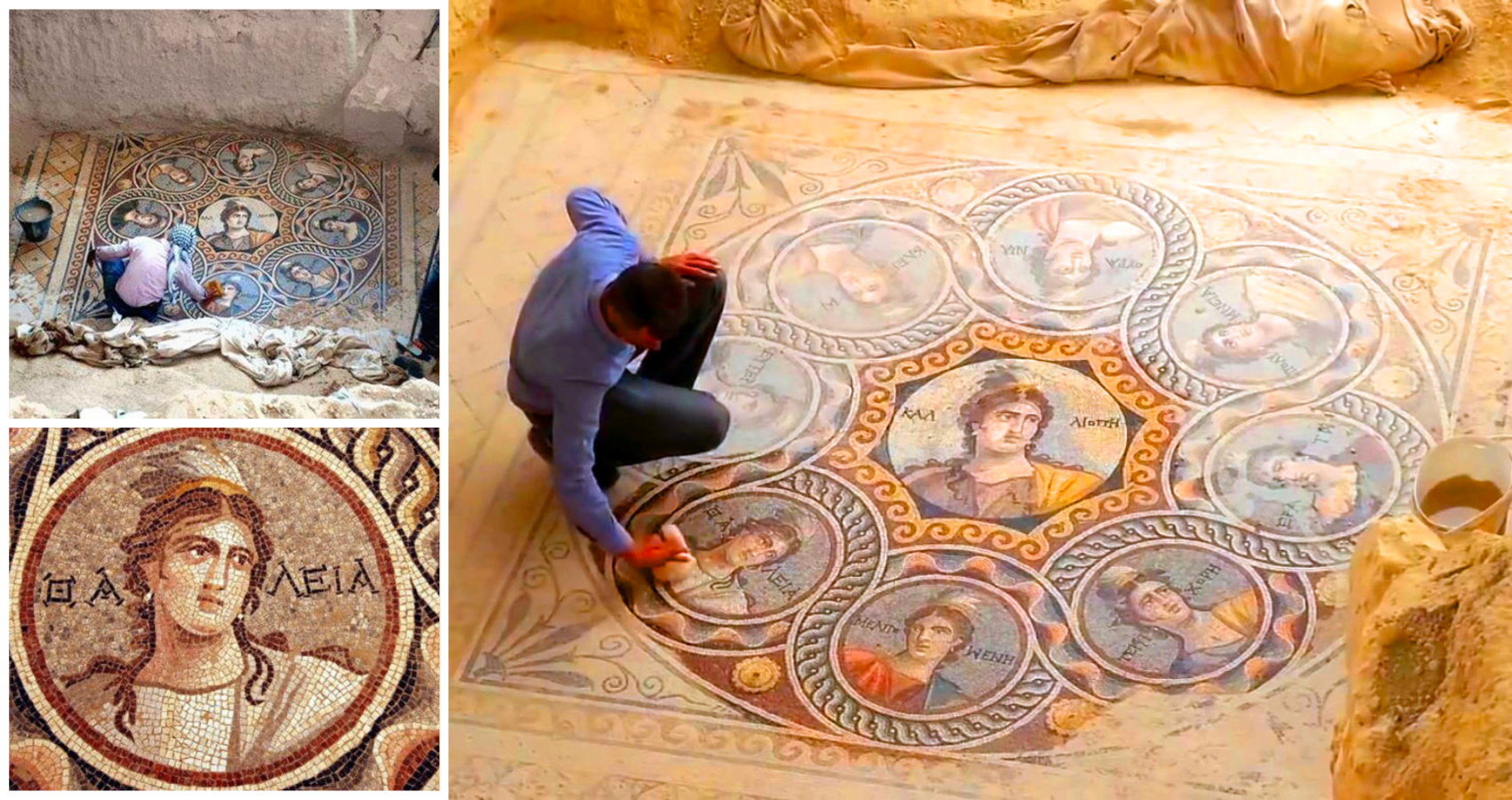 2,000-Year-Old Mosaics Miraculously Saved from Destructive Flooding