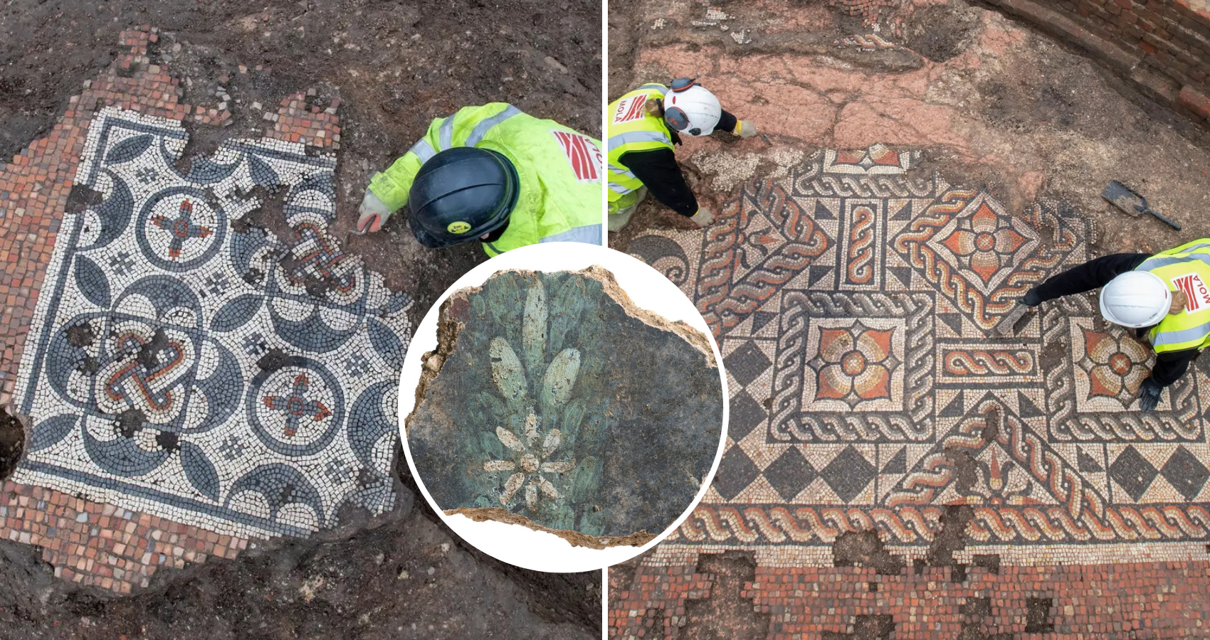 Intricate Roman mosaic is largest to be found in London in half a century