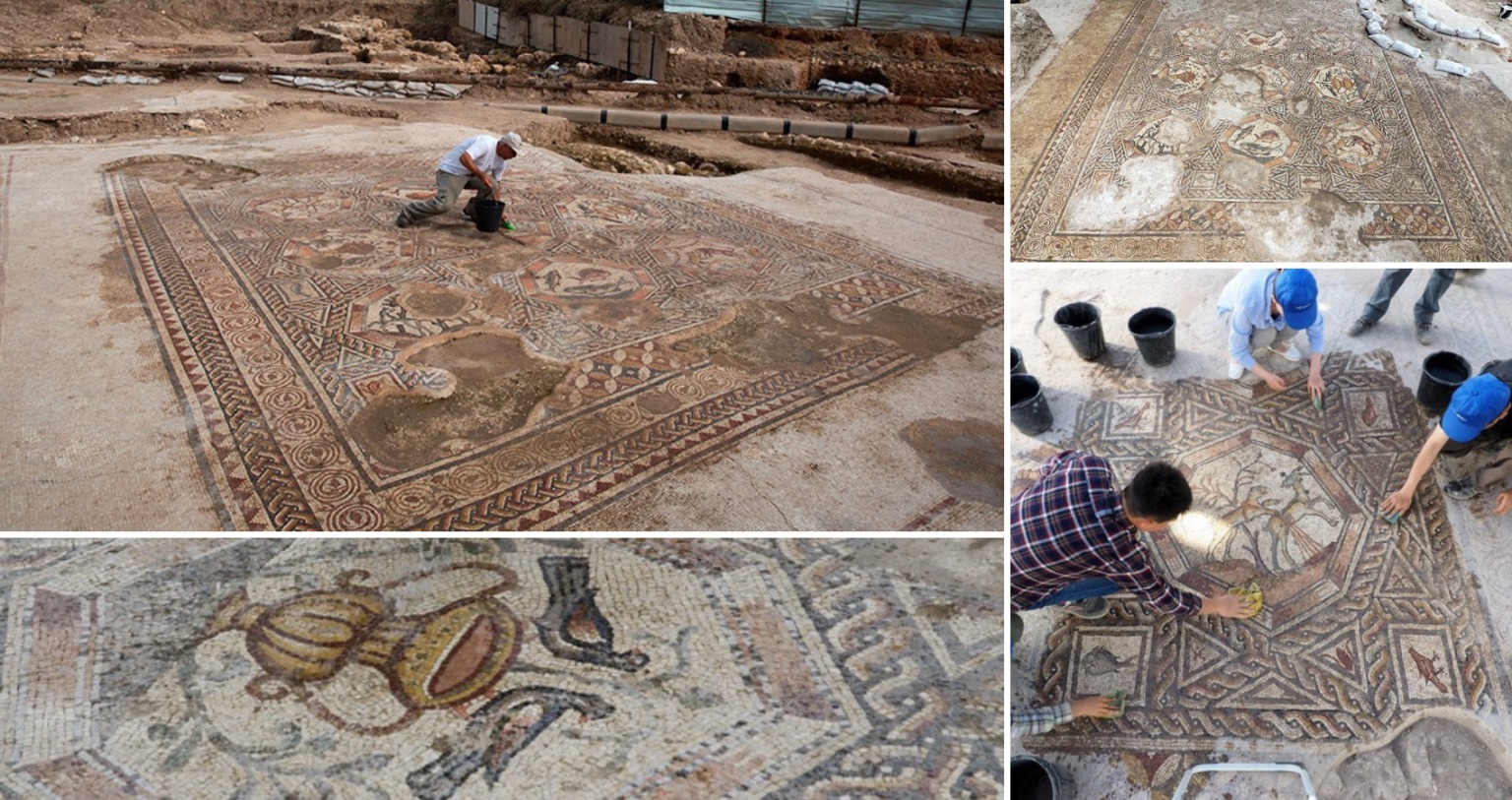 1,700-Year-Old Hidden Mosaic Unearthed During Construction of New Mosaic Museum