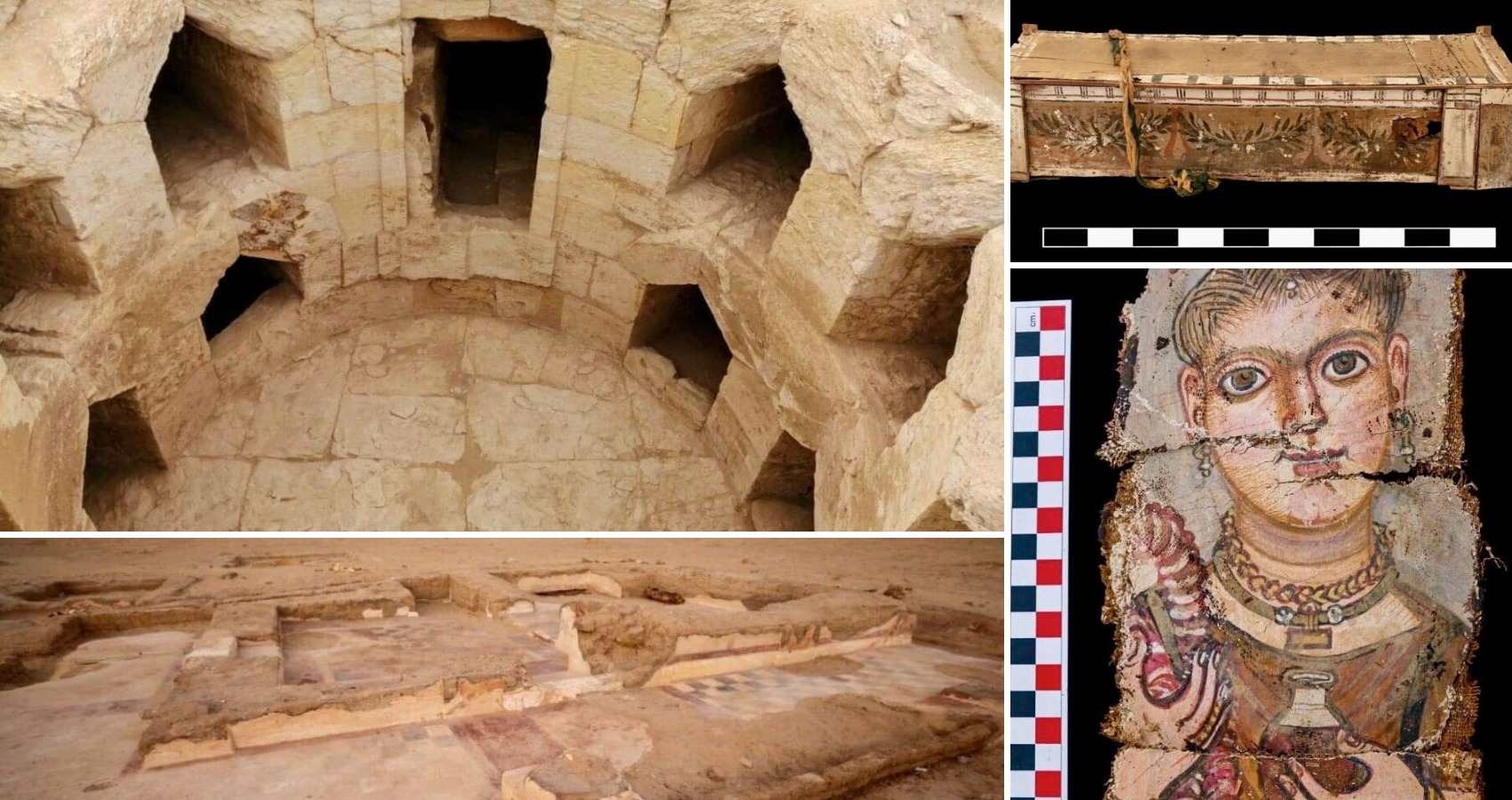 Huge funerary building and Fayoum portraits discovered in Egypt Fayoum
