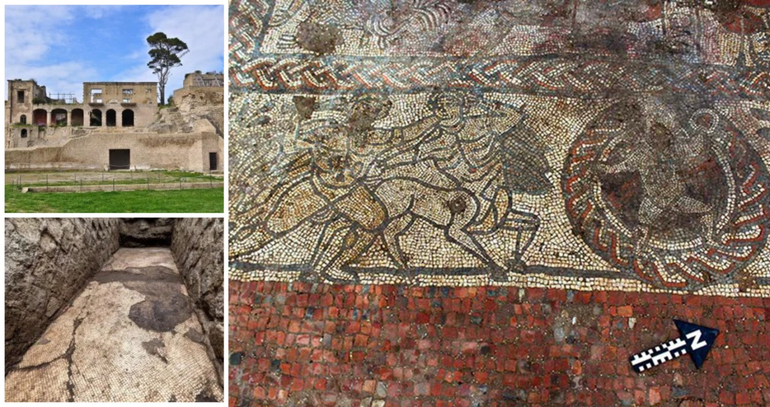 2,000-Year-Old Roman Mosaic Uncovered in Lavish Seaside Villa in Naples