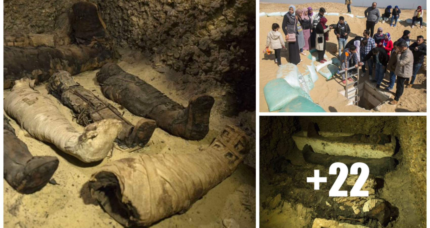 A Labyrinth Of Burial Chambers With Mummies Of Men, Women And Children