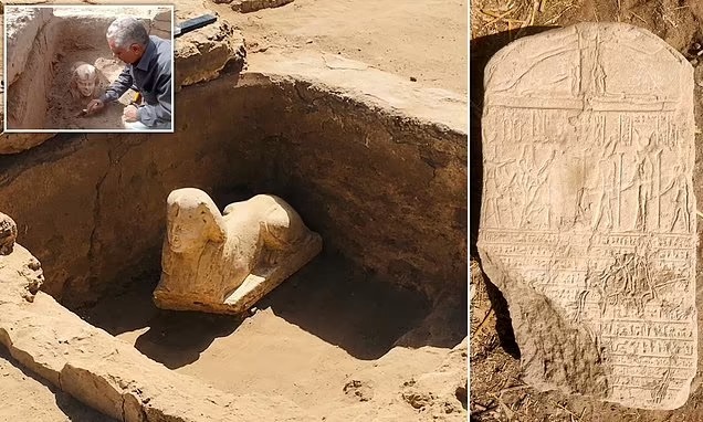 Smiling Sphinx Statue Unearthed in Egypt