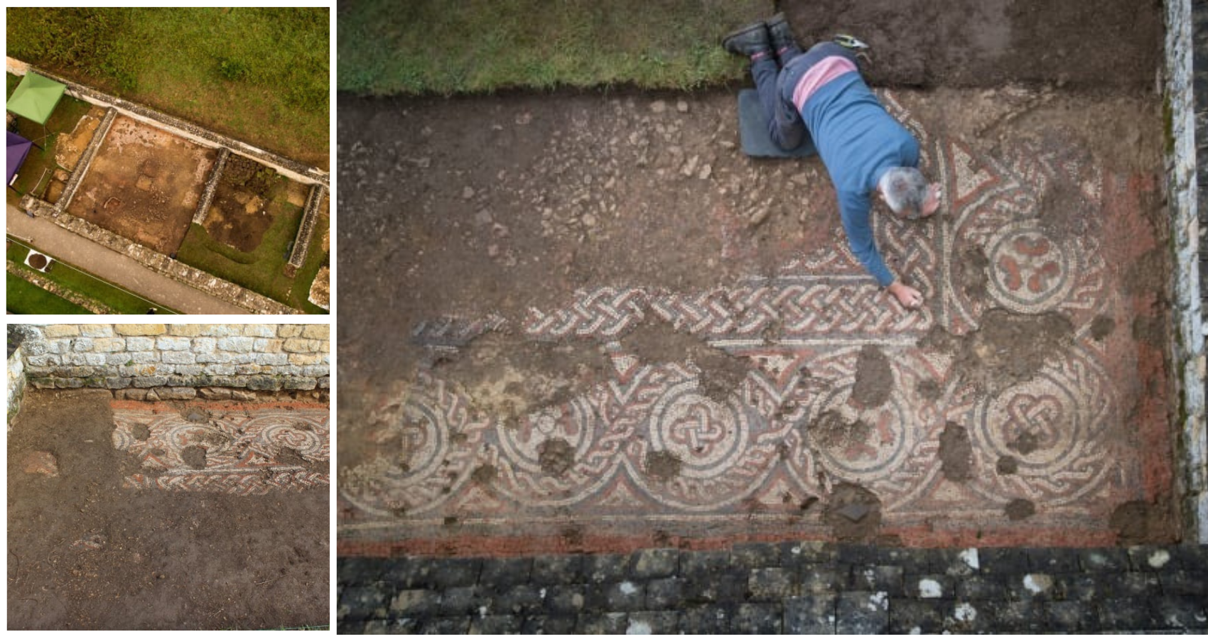 ‘Tremendously exciting’ 5th century Roman mosaic found in Britain