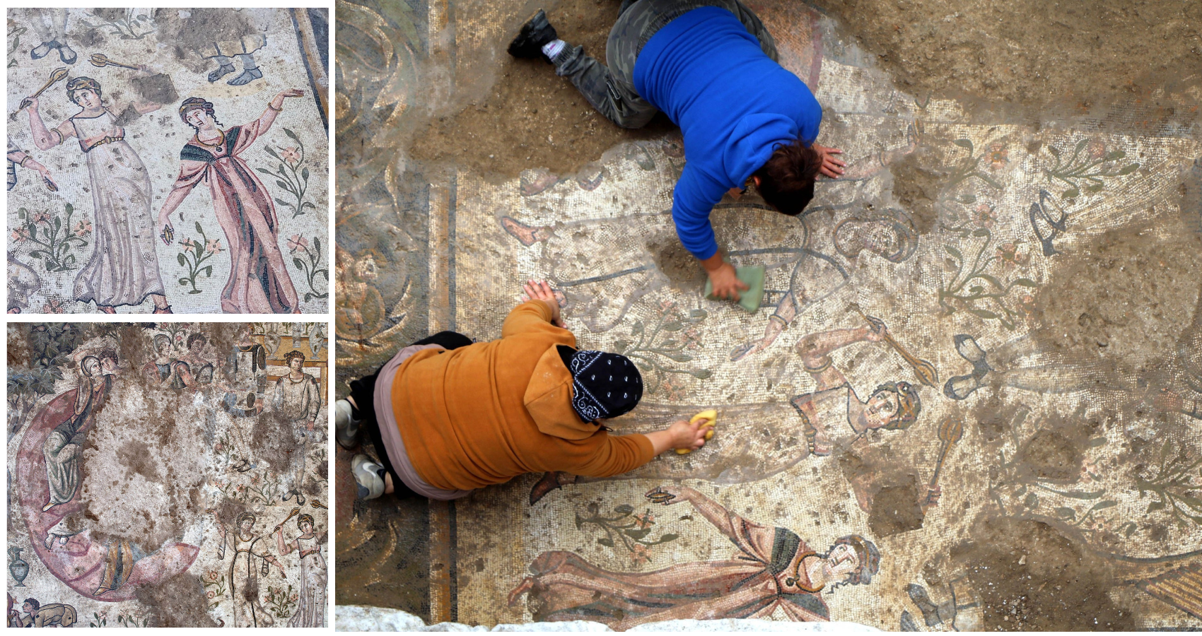 1,500-year-old mosaic depicting feast found in Turkey’s Germanicia