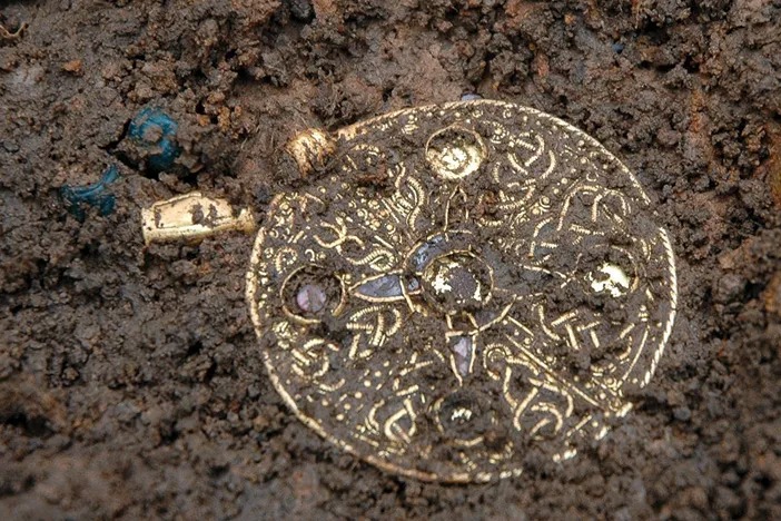 Discovered Seven Pair Of Gold-Plated Brooches During Excavations