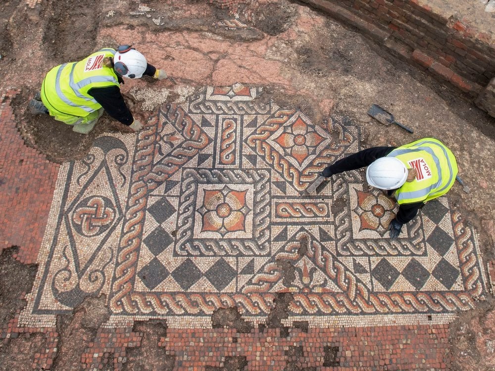 See Dazzling Photos of a Roman Mosaic Floor Unearthed in London